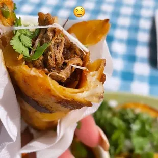 It was FRESH. Still warm from the grill. Had to wrap it in a napkin because I wanted it NYEOW.