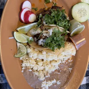 Barbacoa taco combo