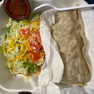 20. Asada Burrito & 3 Rolled Tacos