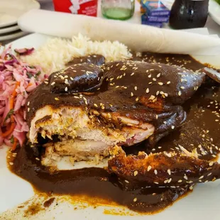 Mole poblano.  No moles in it.