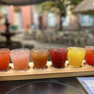 a variety of drinks