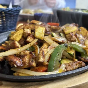 Amazing chicken fajitas.