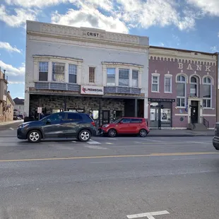 The front of the restaurant from across the street