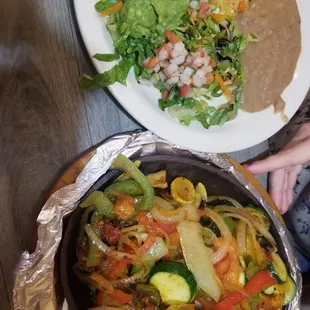 Vegetarian fajitas