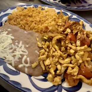 Lunch chicken fajitas