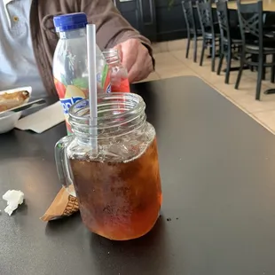 Dinks in mason jar mugs