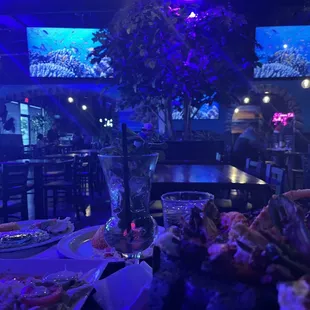 a table full of food