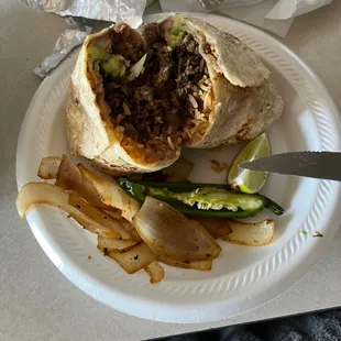 Steak burrito