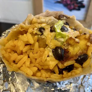 Inside the El Guapo Burrito - Really yummy!