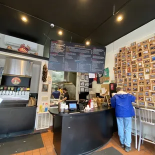 a man standing at the counter