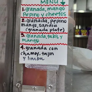 IG menu. No prices though. Paid 18 for number 1.