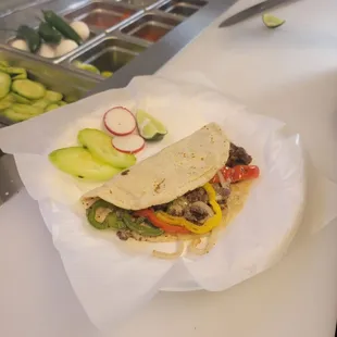 Fajitas taco **vegetarian**