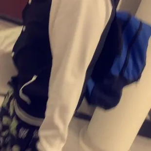 The stolen blue and black Nike  back pack