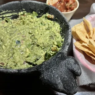 guacamole and tortillas
