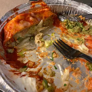 Veggie burrito. I was really hungry today...don&apos;t judge me.