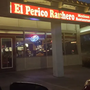Front of restaurant