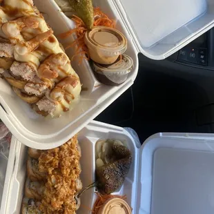 An order of El Patron Roll and San Luis Roll