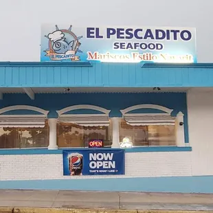 the front of the restaurant