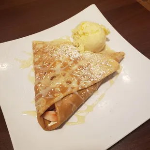 Strawberry crepe