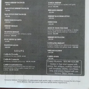 Other menu front