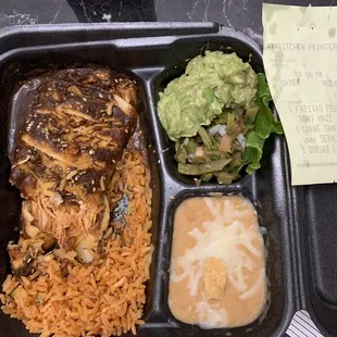 My meal was Carne Asada a la Tampiquena but they gave me chicken mole enchiladas.  Huh?