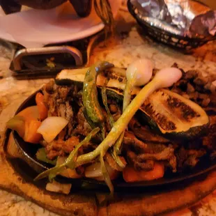 Steak fajitas. Excellent!