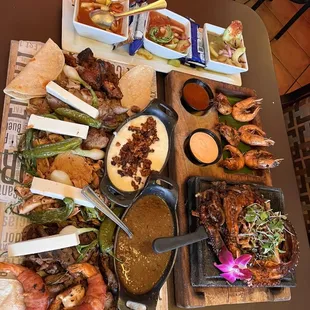 Fiesta Platter Trio el Pescador and seasonal grilled Octopus