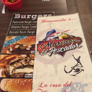 Menu has a variety of seafood and other options!