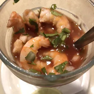 Small shrimp cocktail, included with the Shrimp Combo lunch special for $12.