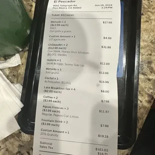 Late Breakfast fee . Go somewhere else. Paying for dumb stuff .