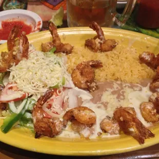 Garlic shrimp, quite good.