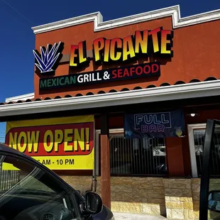 the front of the restaurant