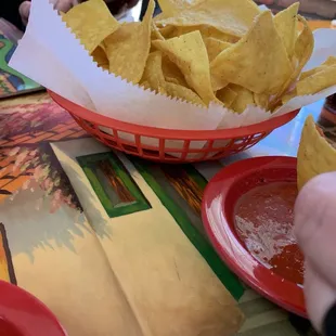 Complimentary chips and salsa