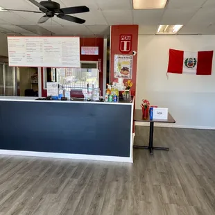 the inside of a restaurant