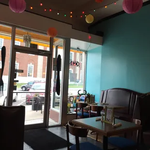 a view of the dining area