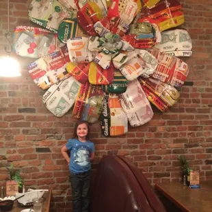 Dulci loves the giant flower made of recycled metal.