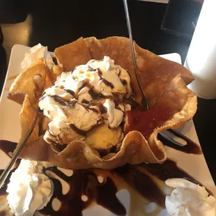 Deep fried ice cream!! Be prepared to share!!!
