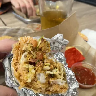 FISH BURRITO- YES!!! I could eat 10 of these! Soooo delicious.