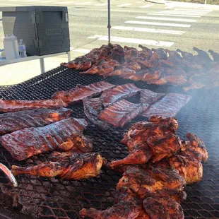 The very conspicuous and grill set-up outside that is very enticing. They also give out free samples!