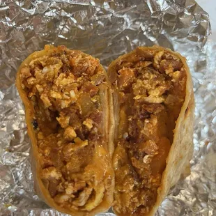 Bacon breakfast red chili
