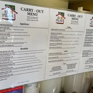 Updated menu