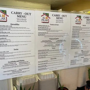 Updated menu