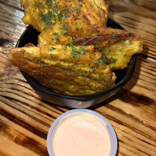 Tostones with Mayo ketchup
