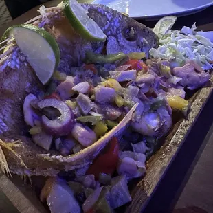 Fried Red Snapper Stuffed