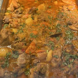 a pan of stew