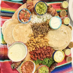 Street tacos I ordered and made a taco bar for our guests. Perfection!!