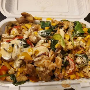 Chx Bowl, added corn.