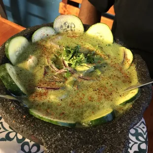 Agua Chiles Verde $20 (did not care for flavor)