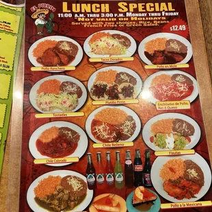 Lunch specials