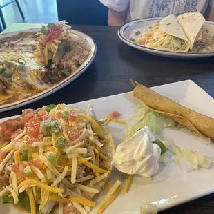 #5 platter and two soft tacos.